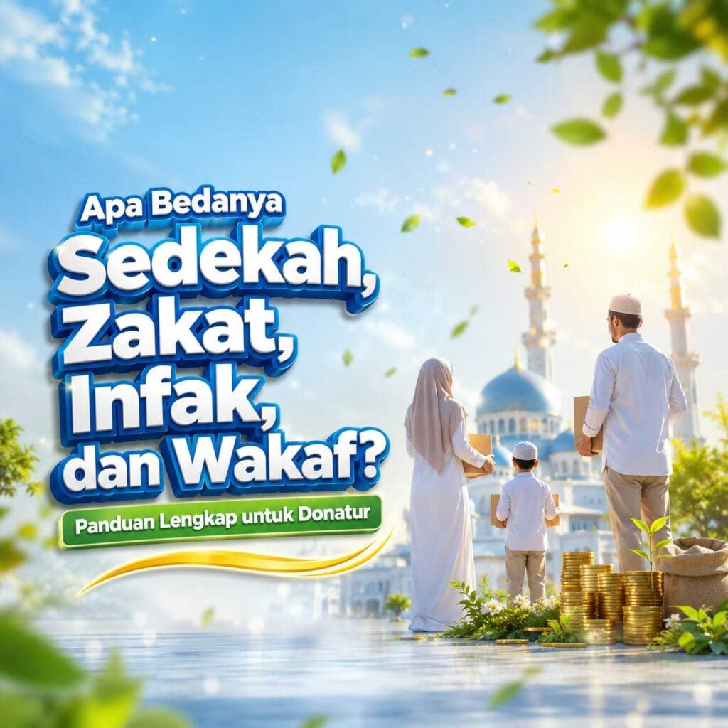 perbedaan sedekah zakat infak dan wakaf